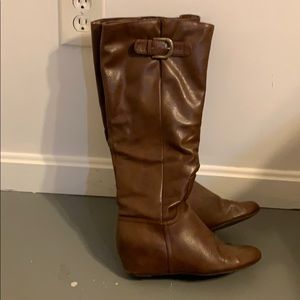 Brown tall boots
